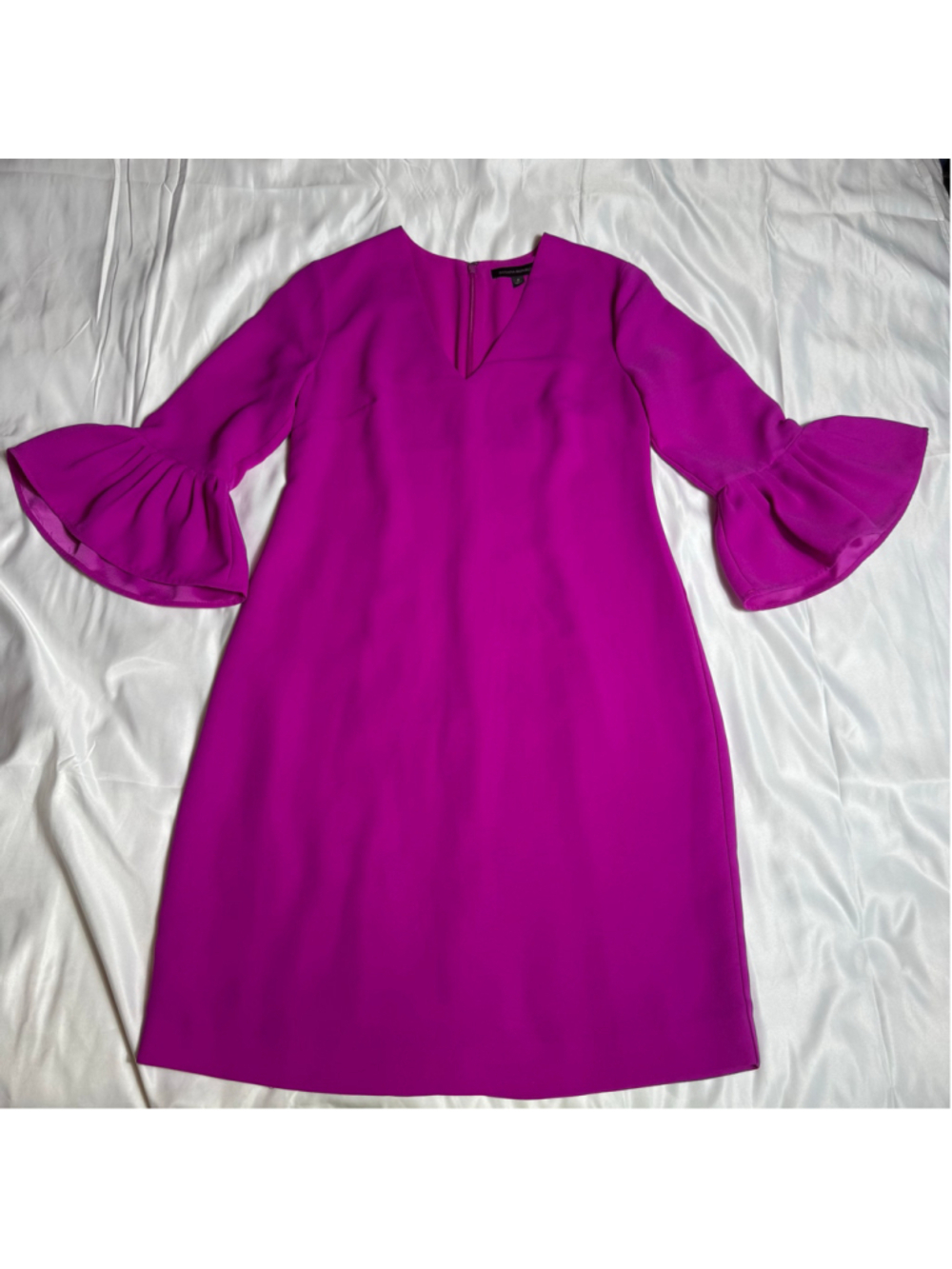 Women's Banana Republic Magenta Bell Sleeve Dress Size 2